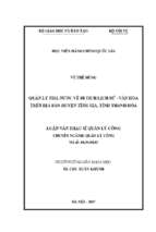 Quản lý nhà nước về di tích lịch sử   văn hóa trên địa bàn huyện tĩnh gia, tỉnh thanh hóa