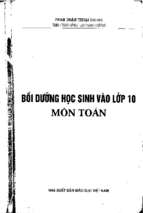 Bồi dưỡng học sinh vào lớp 10 môn toán phan doãn thoại