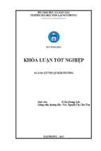 đánh giá sơ bộ chất lượng nước sông hệ thống trung thủy nông tiên lãng phục vụ cấp nước sinh hoạt ﻿