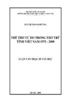 Thể thơ tự do trong thơ trữ tình Việt Nam 1975-2000