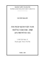 Thi pháp kịch Việt Nam những năm 1940 - 1945 ( qua một số tác giả)