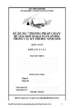 Sáng kiến kinh nghiệm sử dụng phương pháp chặn để giải bài toán số học