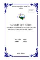 Skkn tạo không khí hào hứng sôi nổi trong tập luyện thông qua các trò chơi cho học sinh lớp 5