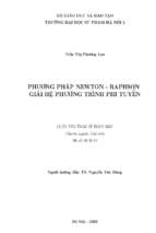 Phương pháp newton   raphson giải hệ phương trình phi tuyến