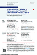 2014 guideline for the management of patients with atrial fibrillation executive summary
