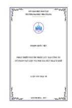 Phát triển nguồn nhân lực tại công ty cổ phần vật liệu và phụ gia sắt thạch khê