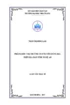 Phân khúc thị trường người tiêu dùng bia trên địa bàn tỉnh nghệ an