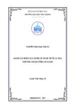 đánh giá hiệu quả kinh tế nghề nuôi cá tra thương phẩm tỉnh an giang