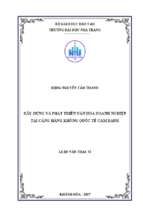 Xây dựng và phát triển văn hóa doanh nghiệp tại cảng hàng không quốc tế cam ranh