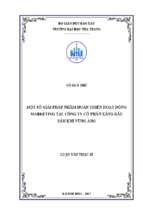 Một số giải pháp nhằm hoàn thiện hoạt động marketing tại công ty cổ phần xăng dầu dầu khí vũng áng