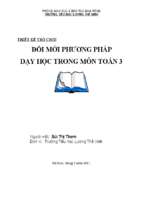 Skkn đổi mới phương pháp dạy toán lớp 3