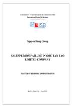 Salesperson failure in smc tan tao limited company