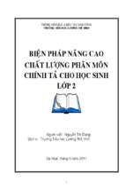 Skkn rèn kĩ năng viết chính tả cho học sinh lớp 2