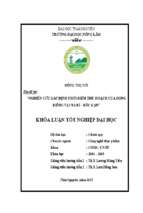 Nghiên cứu xác định thời điểm thu hoạch dong riềng tại Na Rì - Bắc Kạn (Khóa luận tốt nghiệp)