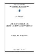 ảnh hưởng giá dầu đến chỉ số giá chứng khoán việt nam