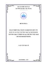 Hoàn thiện hoạt động marketing đối với dịch vụ tài trợ thương tại thương mại tại ngân hàng thương mại cổ phần ngoại thương việt nam   chi nhánh khánh hòa
