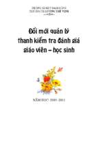 Skkn đổi mới thanh kiểm tra, đánh giá giáo viên học sinh