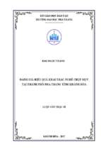 đánh giá hiệu quả khai thác nghề chụp mực tại thành phố nha trang, tỉnh khánh hòa