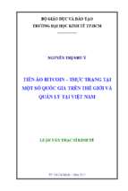 Tiền ảo bitcoin   thực trạng tại một số quốc gia trên thế giới và quản lý tại việt nam