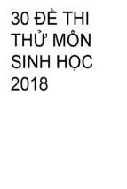 30 đề thi thử môn sinh học 2018