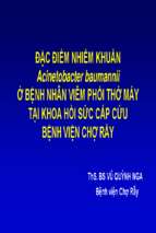 đặc điểm nhiễm khuẩn acinetobacter baumannii ở bệnh nhân viêm phổi thở máytại khoa hồi sức cấp cứu bv chợ rẫy