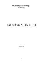 Bài giảng và bộ câu hỏi trắc nghiệm các bệnh về mắt