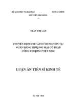 Chuyển dịch cơ cấu sử dụng vốn tại ngân hàng thương mại cổ phần công thương việt nam