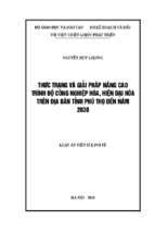 Thực trạng và giải pháp nâng cao trình độ công nghiệp hóa, hiện đại hóa trên địa bàn tỉnh phú thọ đến năm 2030