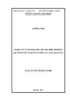 Nghiên cứu cơ sở khoa học cho việc phục hồi rừng sau nương rẫy tại huyện Mường Lát, tỉnh Thanh Hóa