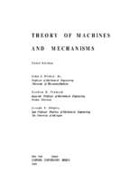 Theory of machines and mechanisms