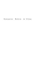 Enterprice reform in china