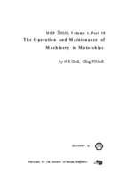 Opration and maintenance