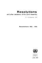 Resolutions and other decisions of the 22nd assembly