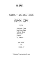 Admiralty distance tables atlantic ocean volume1