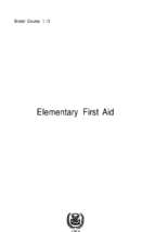 Elementary first aid; model course 1.13
