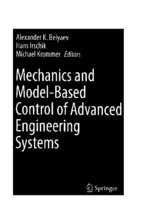 Mechanics and model   based control of advanced engineering systems