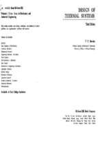 0desing thermal systems third edition