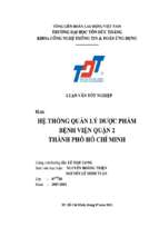 1. hệ thống quản lý dược phẩm bệnh viện
