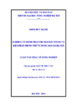 Nghiên cứu bệnh thán thư hại đậu tương và biện pháp phòng trừ vụ đông 2010 tại Hà Nội