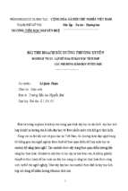 Bài thu hoạch bồi dưỡng thường xuyên cấp tiểu học module 12