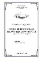 Giáo án mầm non 2018 bé thích đi bằng phương tiện giao thông gì