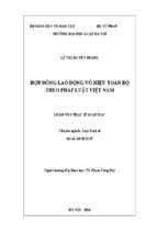 Hợp đồng lao động vô hiệu toàn bộ theo pháp luật việt nam