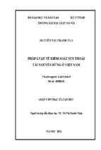 Pháp luật về kiểm soát suy thoái tài nguyên rừng ở việt nam