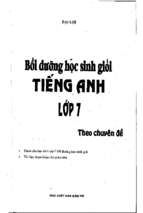 Bồi dưỡng học sinh giỏi tiếng anh lớp 7 theo chuyên đề của đại lợi phần 2