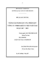 Nâng cao năng lực của nhân lực công ty tnhh daekyo việt nam giai đoạn 2017 2025