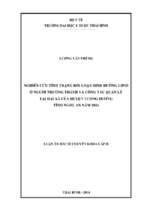 Nghiên cứu tình trạng rối loạn dinh dưỡng lipid ở người trưởng thành và công tác quản lý tại hai xã của huyện tương dương, tỉnh nghệ an năm 2014