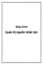 Giáo trình Quản trị nguồn nhân lực