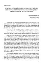 Xu hướng phát triển ngành dịch vụ trên thế giới hiện nay và những vấn đề đặt ra đối với sự phát triển của ngành dịch vụ việt nam