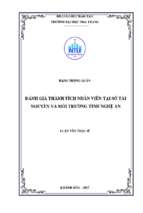 đánh giá thành tích nhân viên tại sở tài nguyên và môi trường tỉnh nghệ an