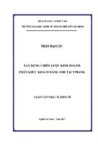 Xây dựng chiến lược kinh doanh phân khúc khách hàng sme tại vpbank